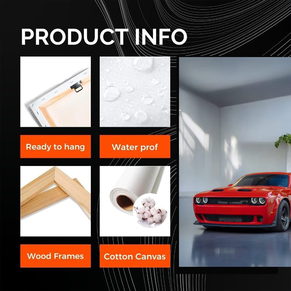 Red Dodge Challenger in Parking - Icon of Power and Style