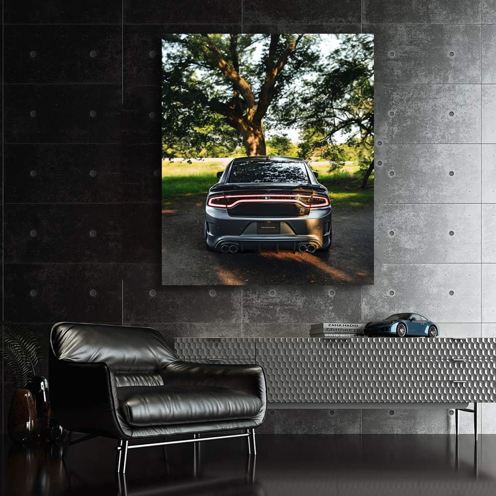 Dodge Charger Parked in Garden - Bold Muscle Car