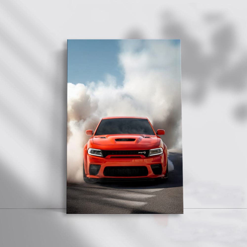 Charger in Smoke: Racing Powerhouse on Track
