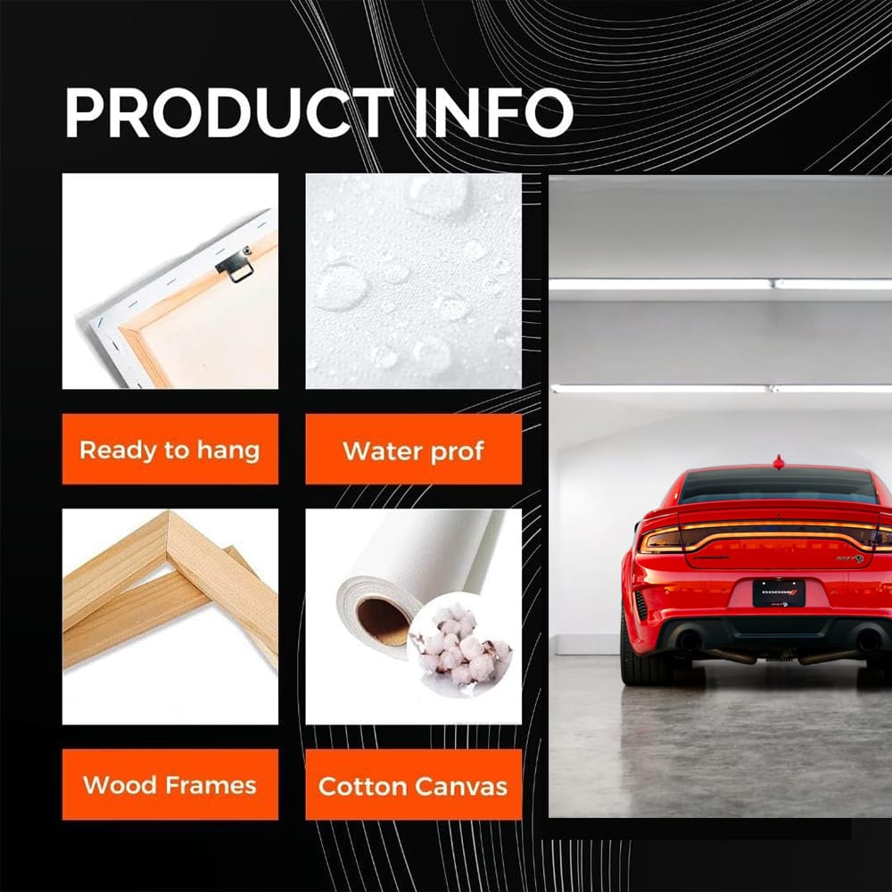 Red Dodge Charger in Parking - Bold and Powerful