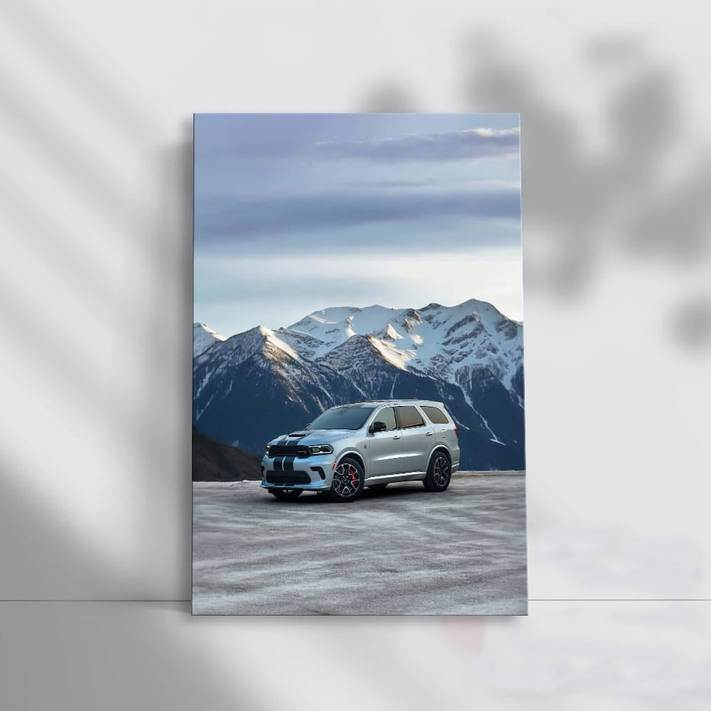 Dodge Durango with Snowy Mountains - Rugged Adventure Awaits