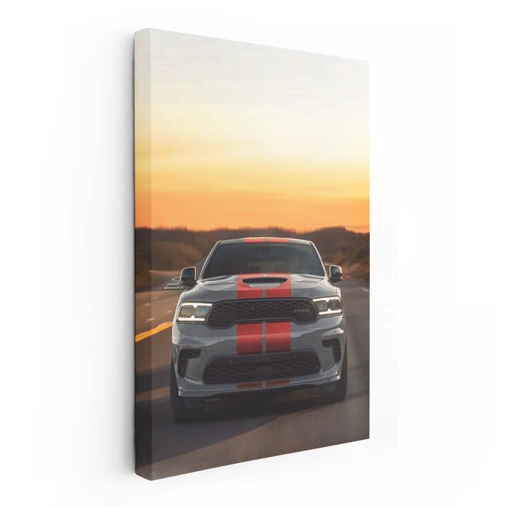 Dodge Durango at Sunset - Rugged Elegance on Highway