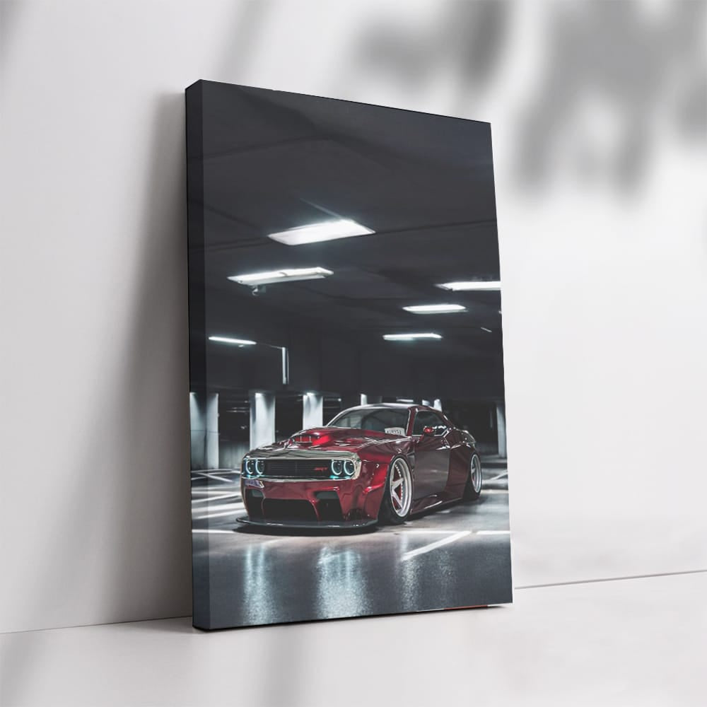 Dodge Hellcat Red Parking - Muscle Car Powerhouse