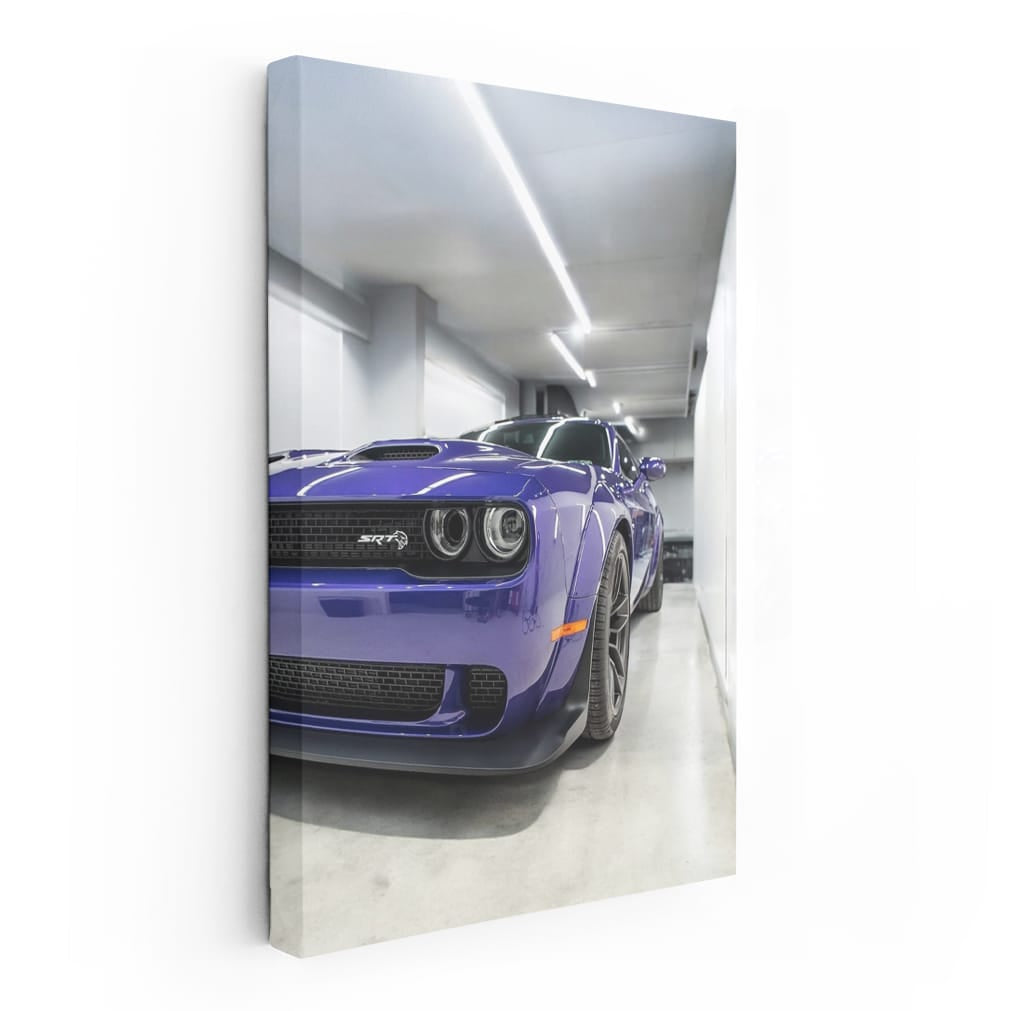 Purple Dodge SRT in Parking - Bold and Powerful Design