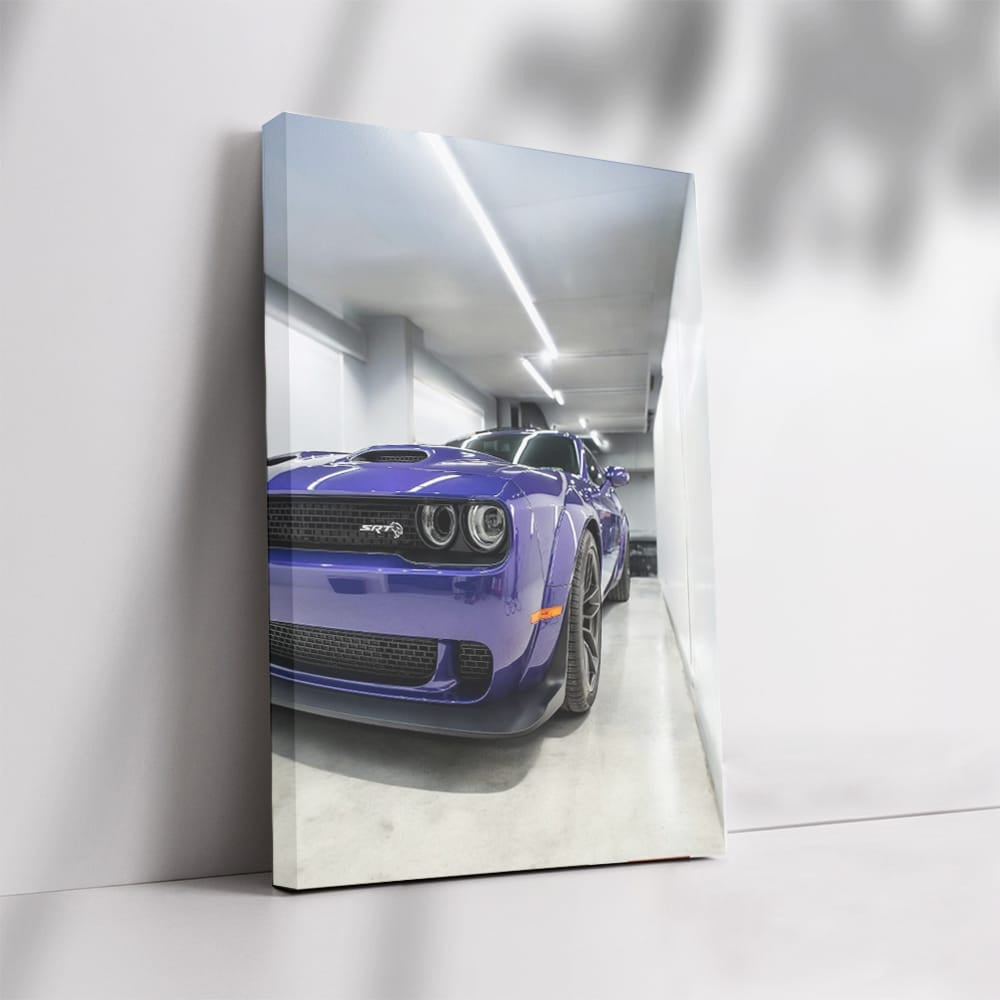 Purple Dodge SRT in Parking - Bold and Powerful Design