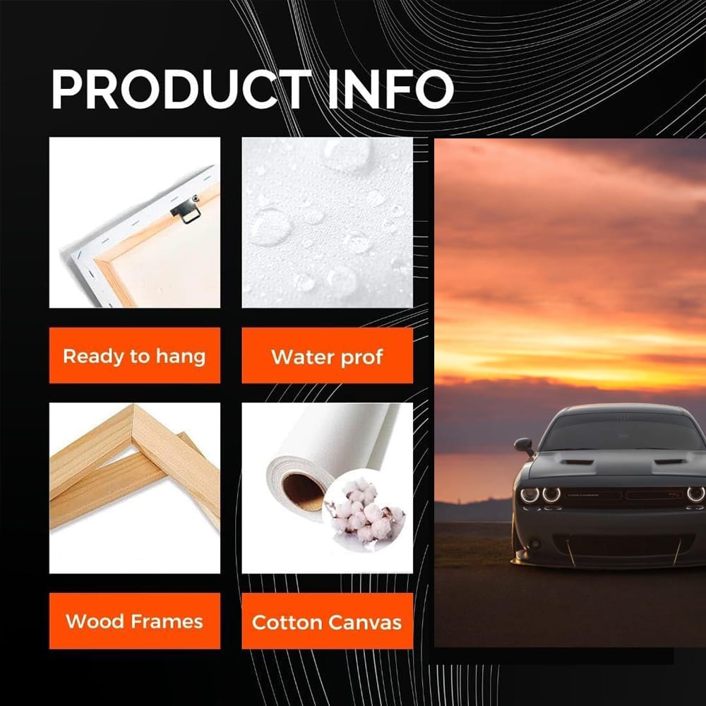 Dodge Challenger at Sunset - Power and Style in Motion