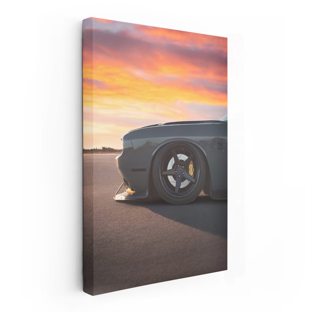 Dodge Challenger at Sunset - Power Meets Elegance