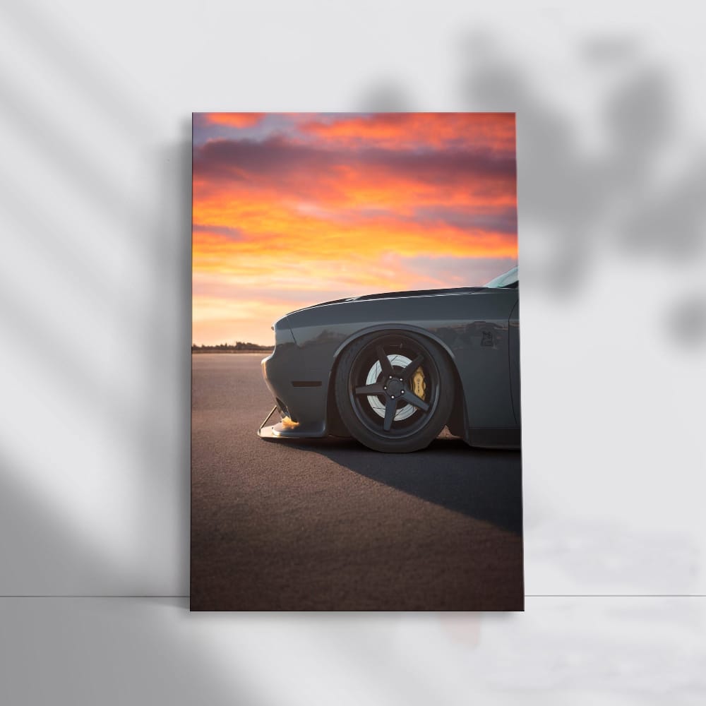Dodge Challenger at Sunset - Power Meets Elegance