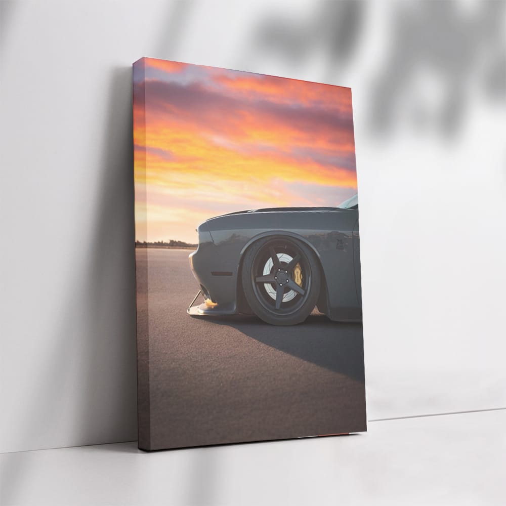 Dodge Challenger at Sunset - Power Meets Elegance