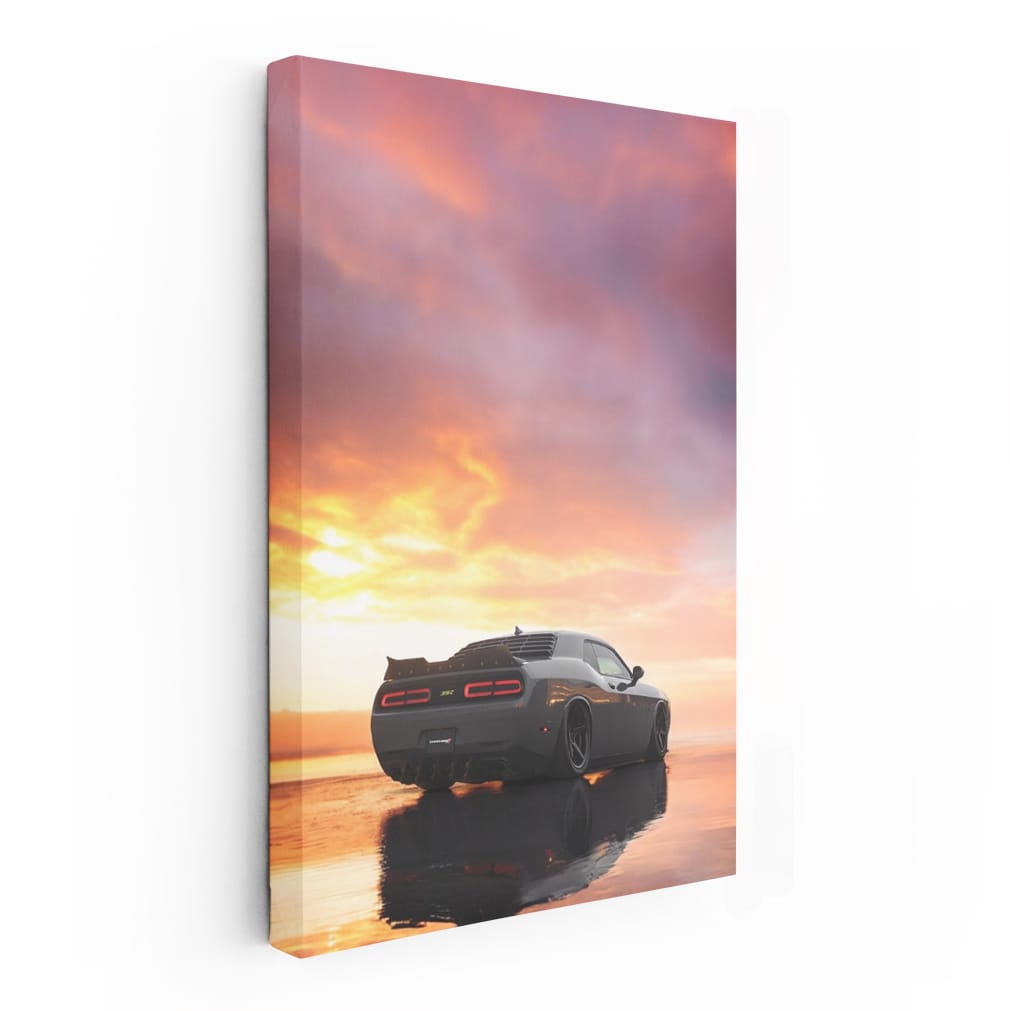 Dodge Challenger at Sunset - Power and Elegance
