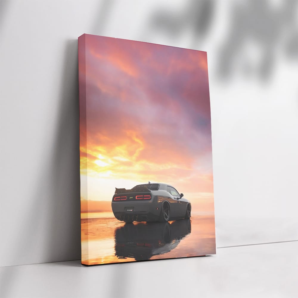 Dodge Challenger at Sunset - Power and Elegance