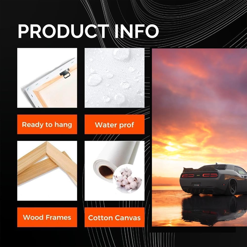 Dodge Challenger at Sunset - Power and Elegance