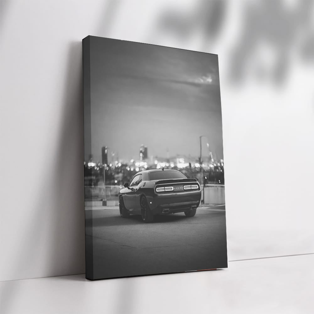 Dodge Challenger Black & White - Classic Muscle Power