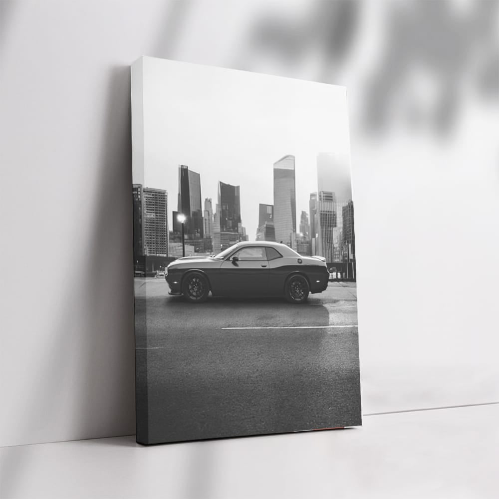 Dodge Challenger Black & White - Bold & Powerful Design