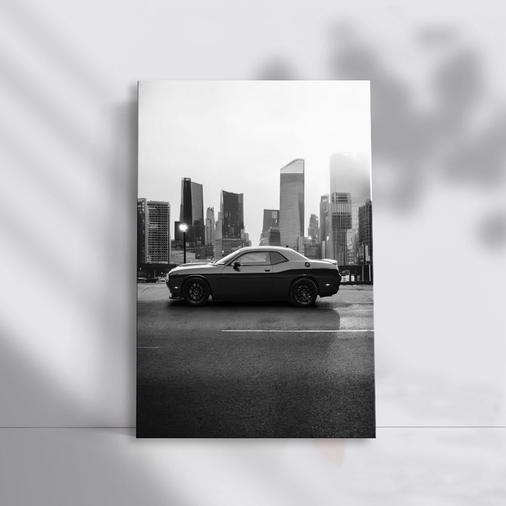 Dodge Challenger Black & White - Bold & Powerful Design