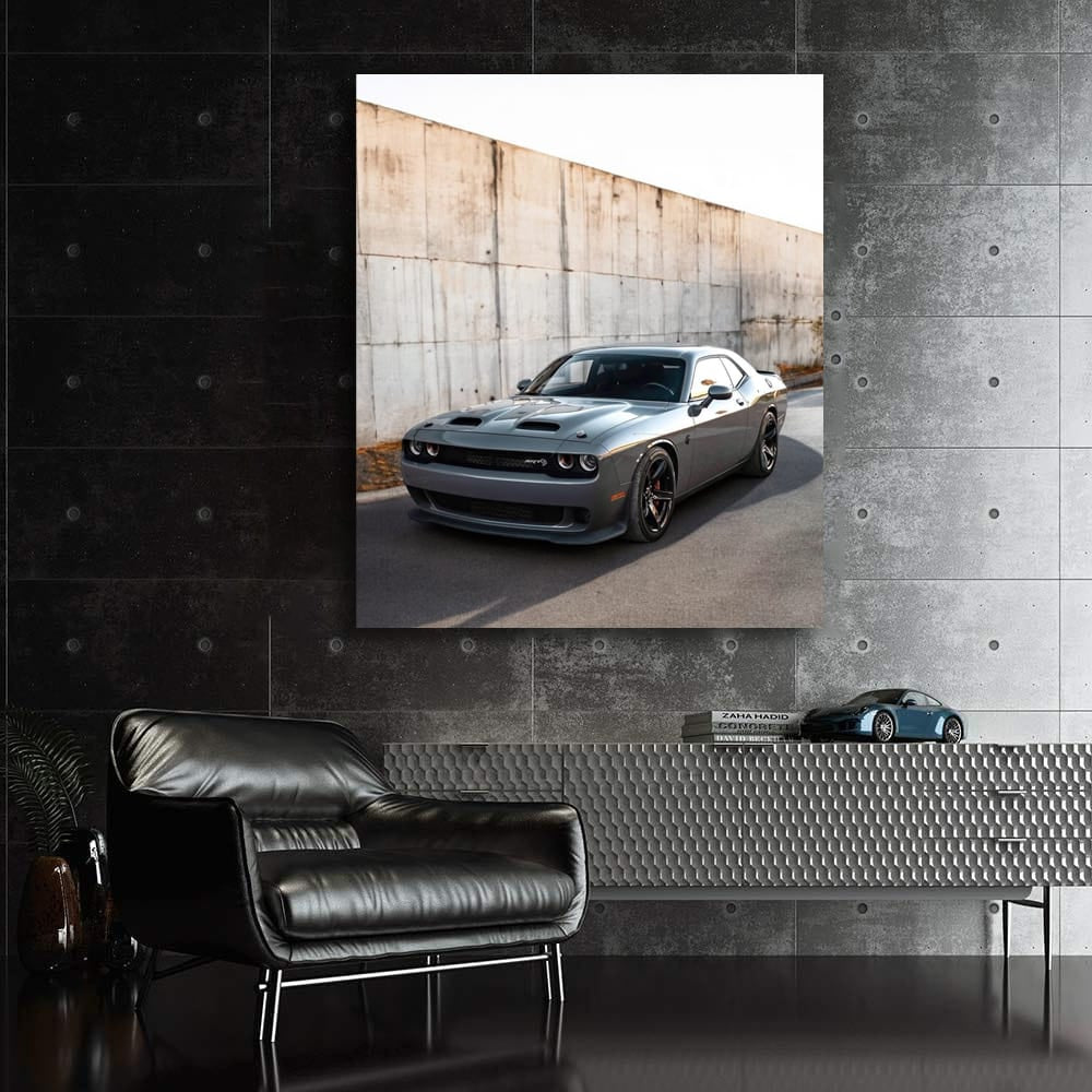 Dodge in Front of Concrete Wall - Bold and Rugged Design