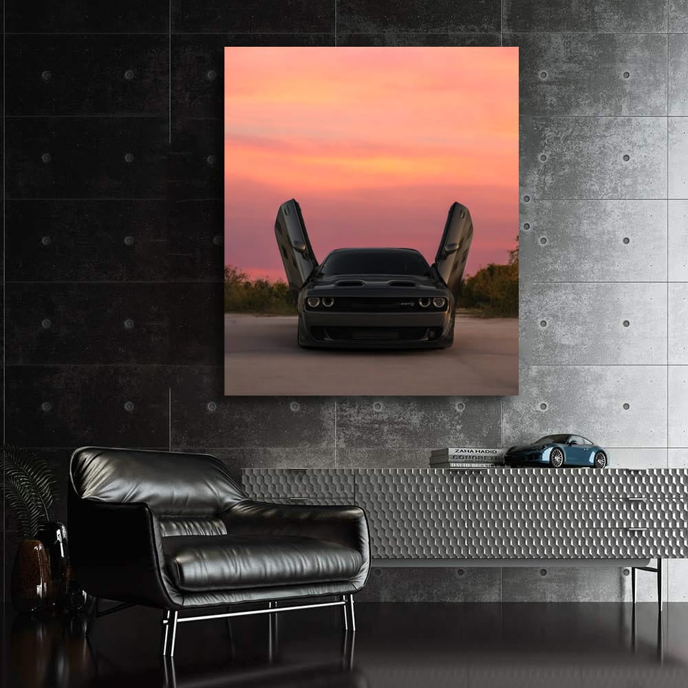 Sunset Dodge - Classic Car Elegance in Motion