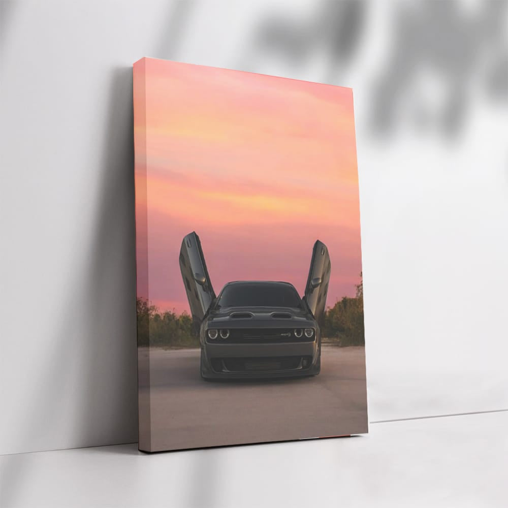 Sunset Dodge - Classic Car Elegance in Motion