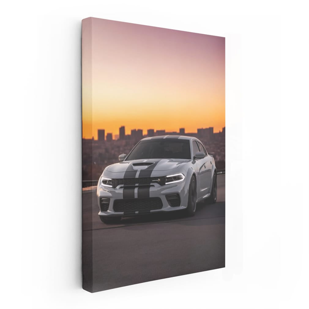 Big City Dodge at Sunset - Sleek and Bold Ride