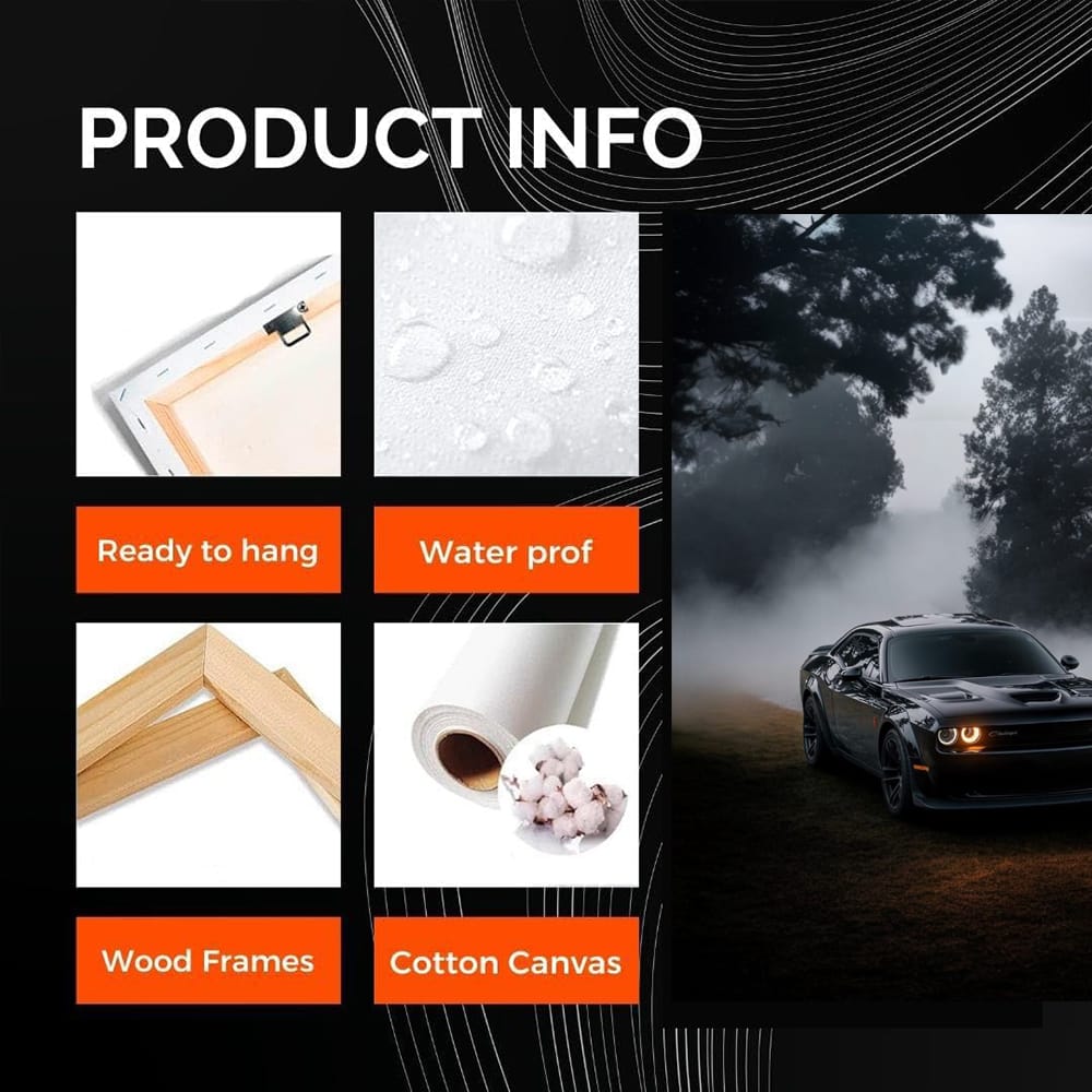 Stealthy Black Dodge in Mist - Power Meets Elegance