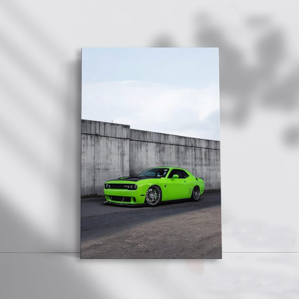 Dodge Lime Green by Wall - Bold and Daring Ride