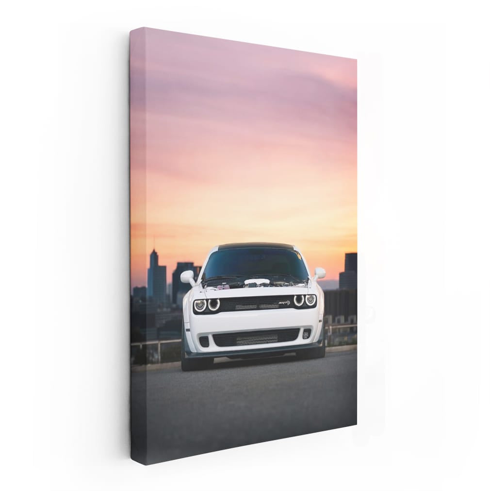 Sunset Over Big City with Dodge - Urban Elegance Edition