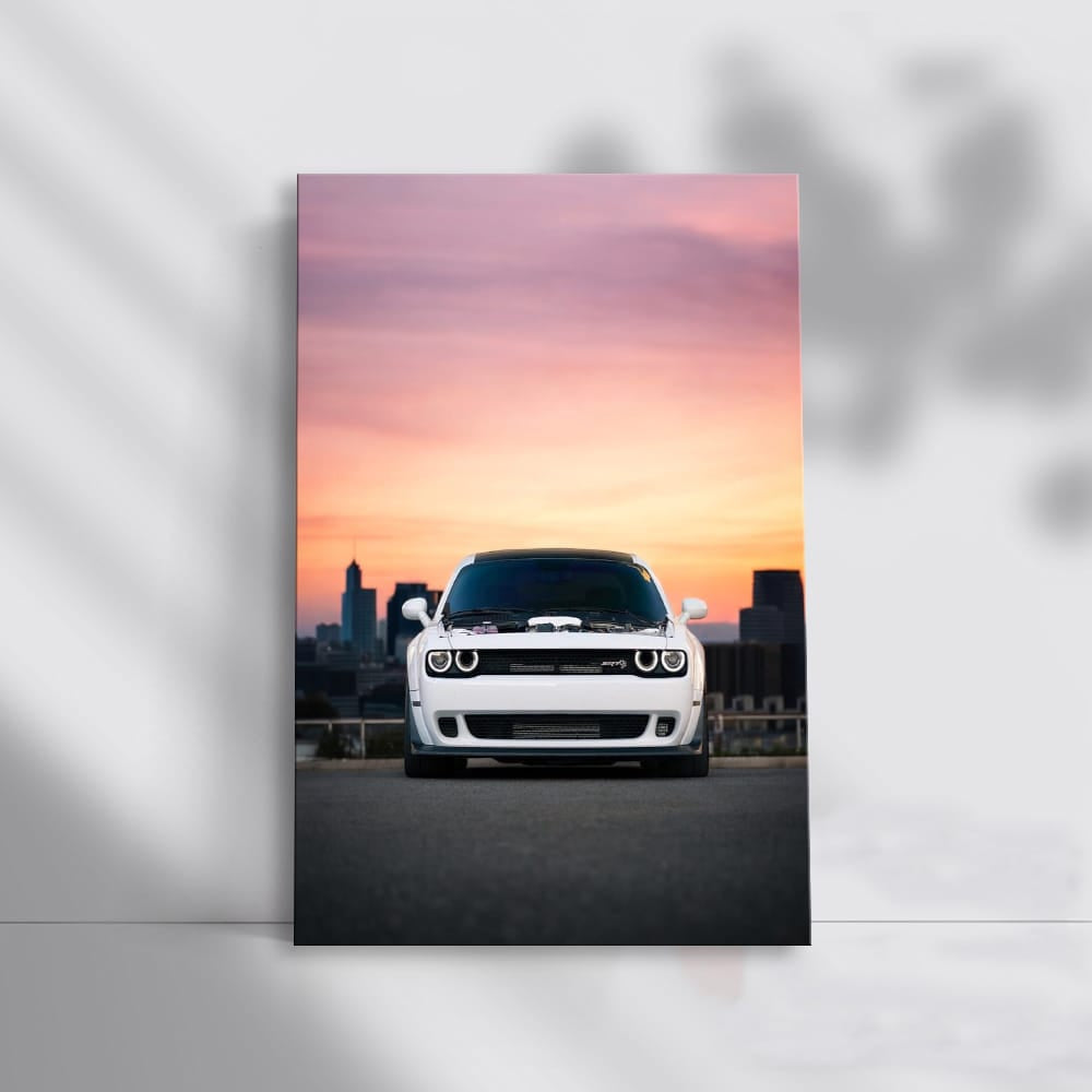 Sunset Over Big City with Dodge - Urban Elegance Edition