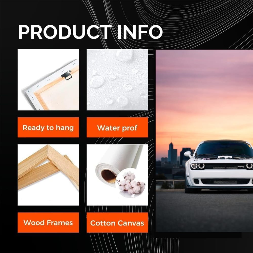 Sunset Over Big City with Dodge - Urban Elegance Edition