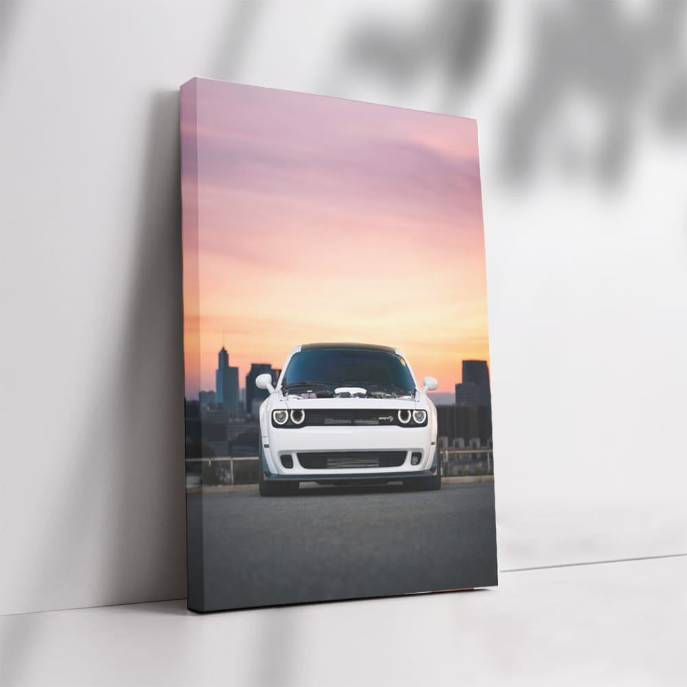 Sunset Over Big City with Dodge - Urban Elegance Edition