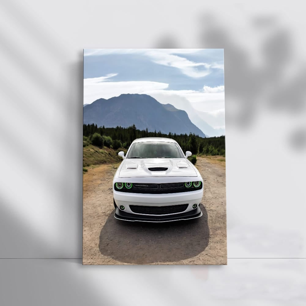 Dodge in White: Mountain Adventure - Rugged Elegance