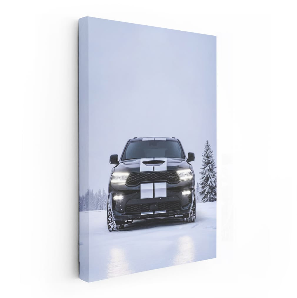 Black Dodge Durango in Snow - Rugged and Ready Adventure SUV