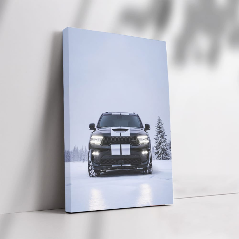 Black Dodge Durango in Snow - Rugged and Ready Adventure SUV