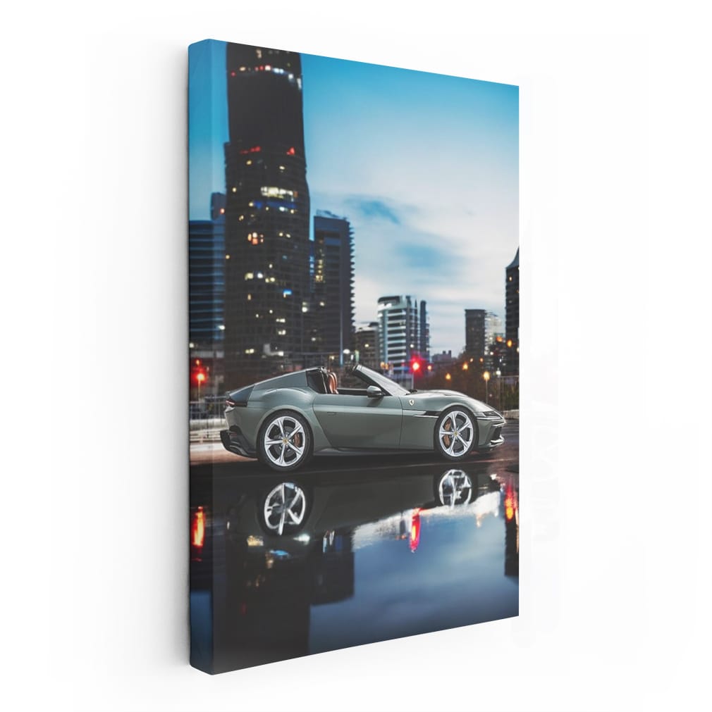 Green Ferrari V12 Roams Urban Jungle - Pure Elegance