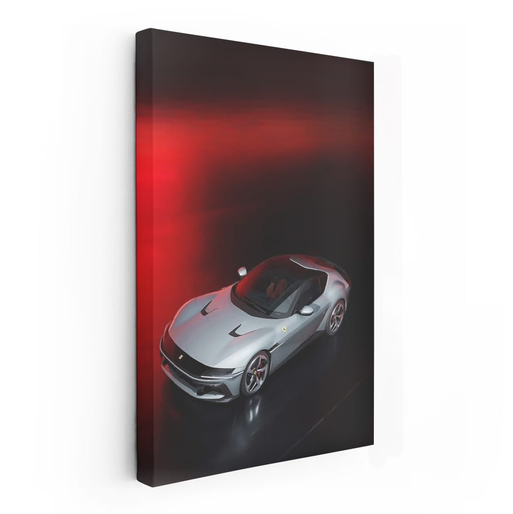 Ferrari 12-Cylinder in Red Rays - Iconic Speed and Elegance