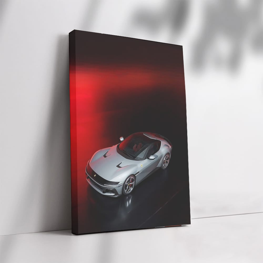 Ferrari 12-Cylinder in Red Rays - Iconic Speed and Elegance