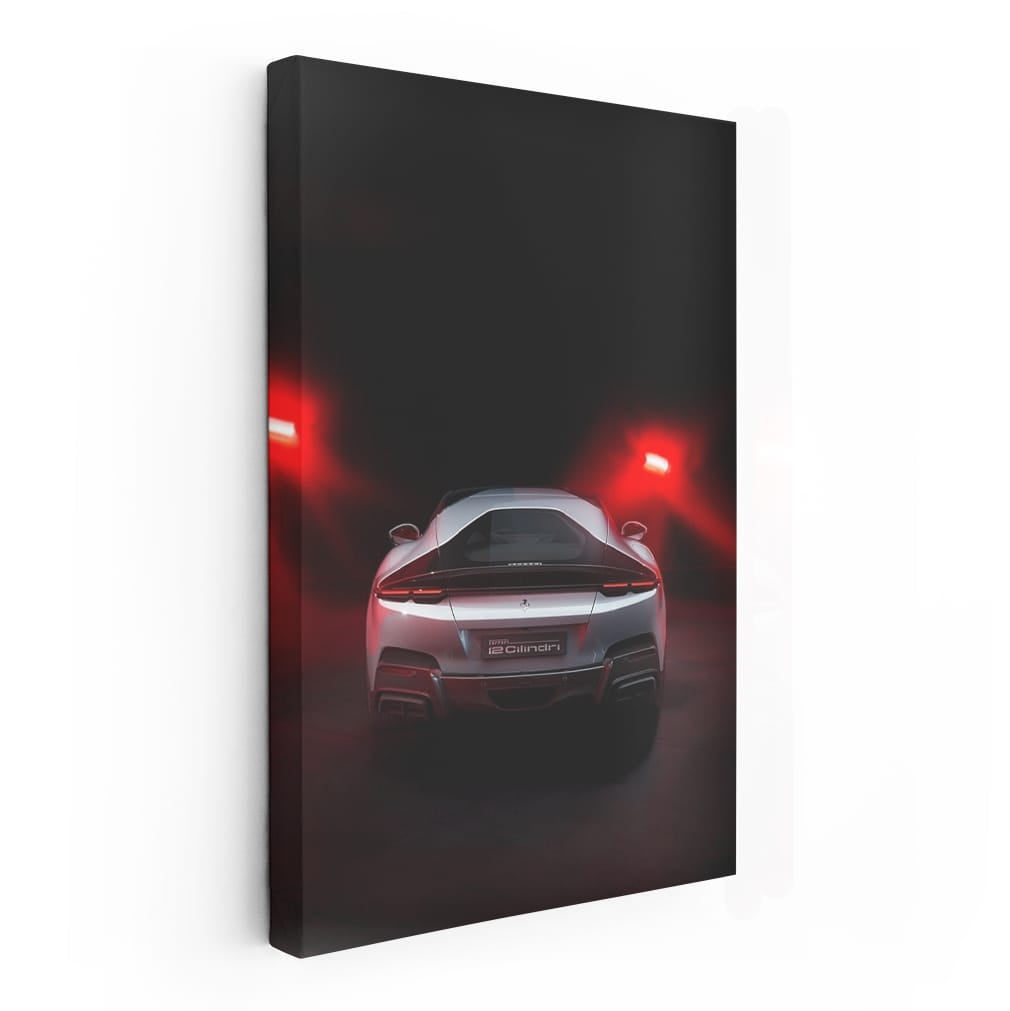 Ferrari 12-Cylinder in Red Rays - Power and Elegance