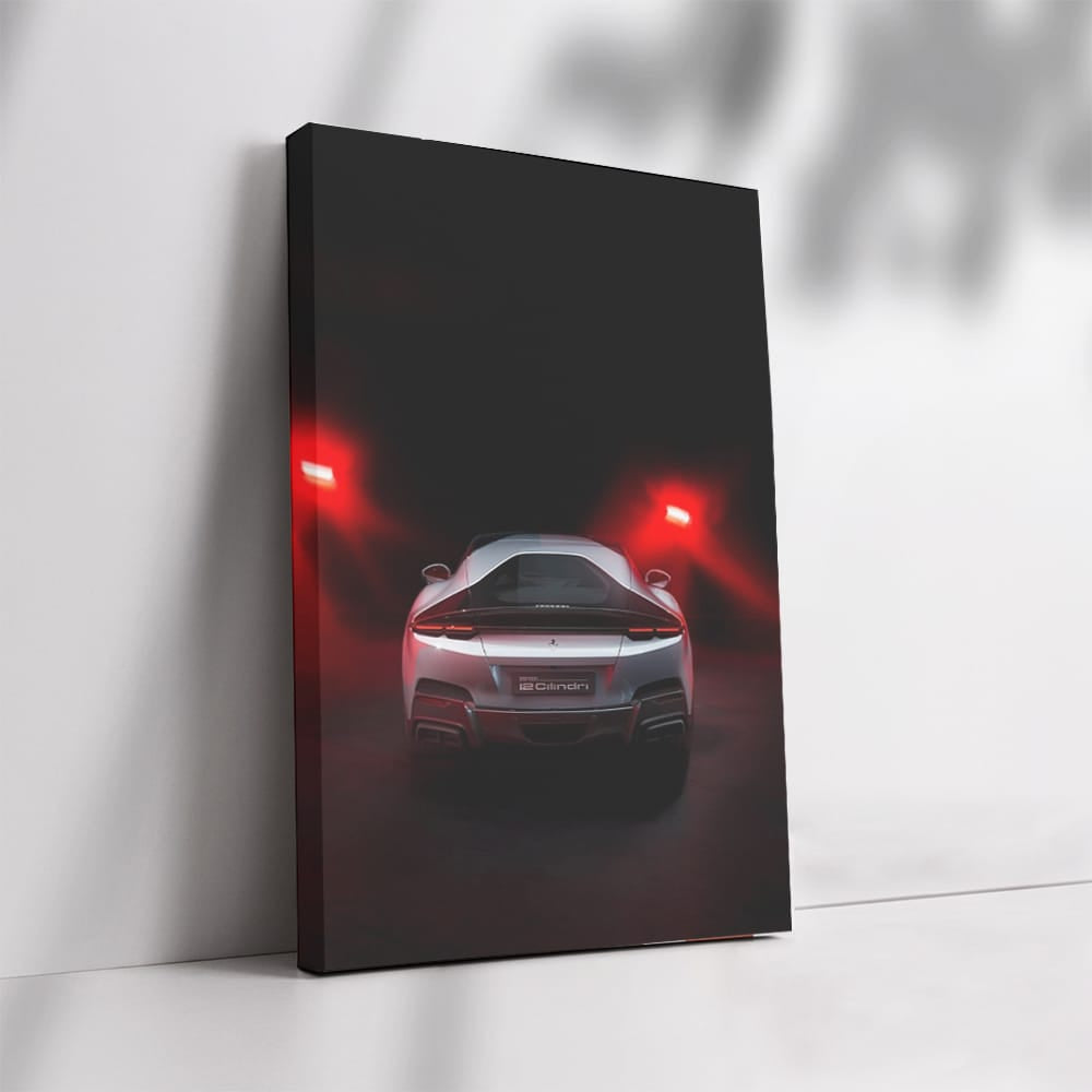 Ferrari 12-Cylinder in Red Rays - Power and Elegance