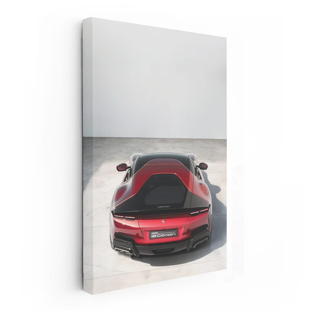 Ferrari 12-Cylinder in Red Parked - Legacy of Speed