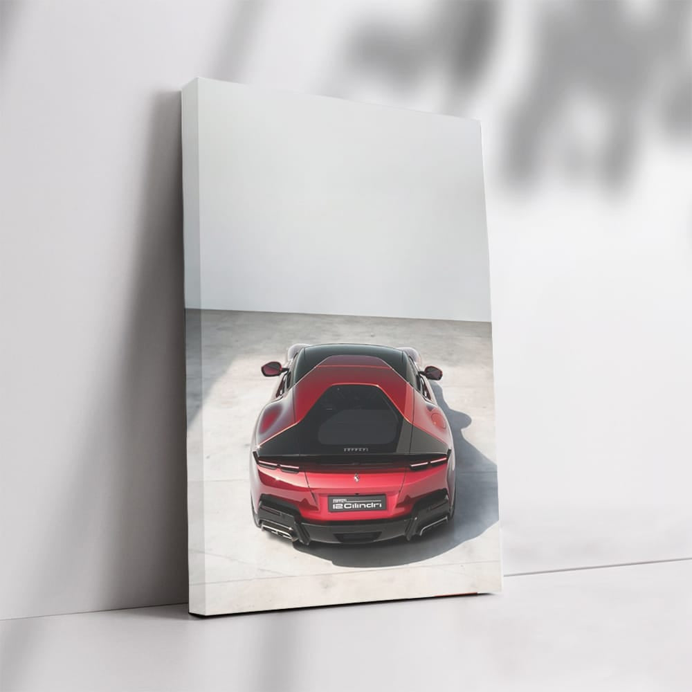 Ferrari 12-Cylinder in Red Parked - Legacy of Speed