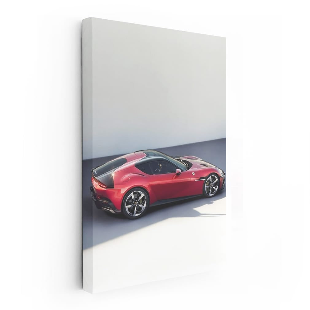 Ferrari 12-Cylinder Red Beauty Parked - Speed & Elegance