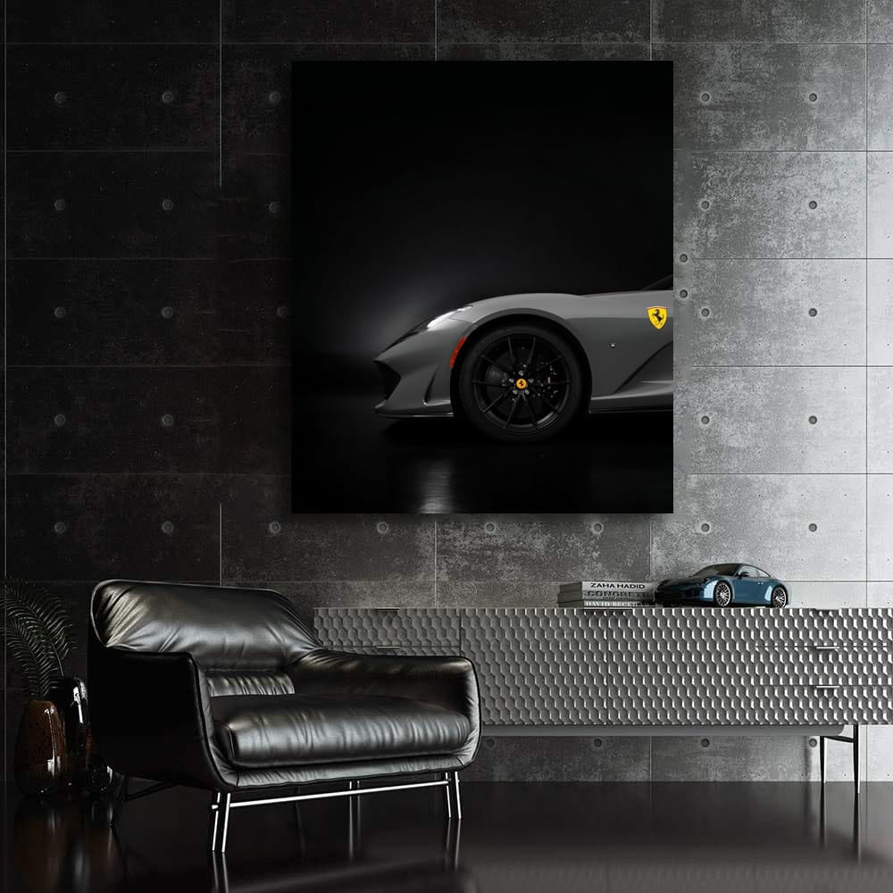 Ferrari 812 GTS in Dim Parking Lot - Power Meets Elegance