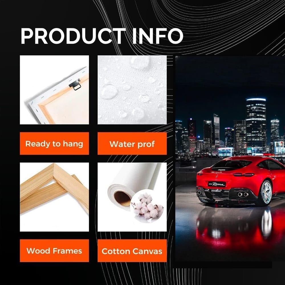 Ferrari Roma at Night - Elegance and Power Unleashed