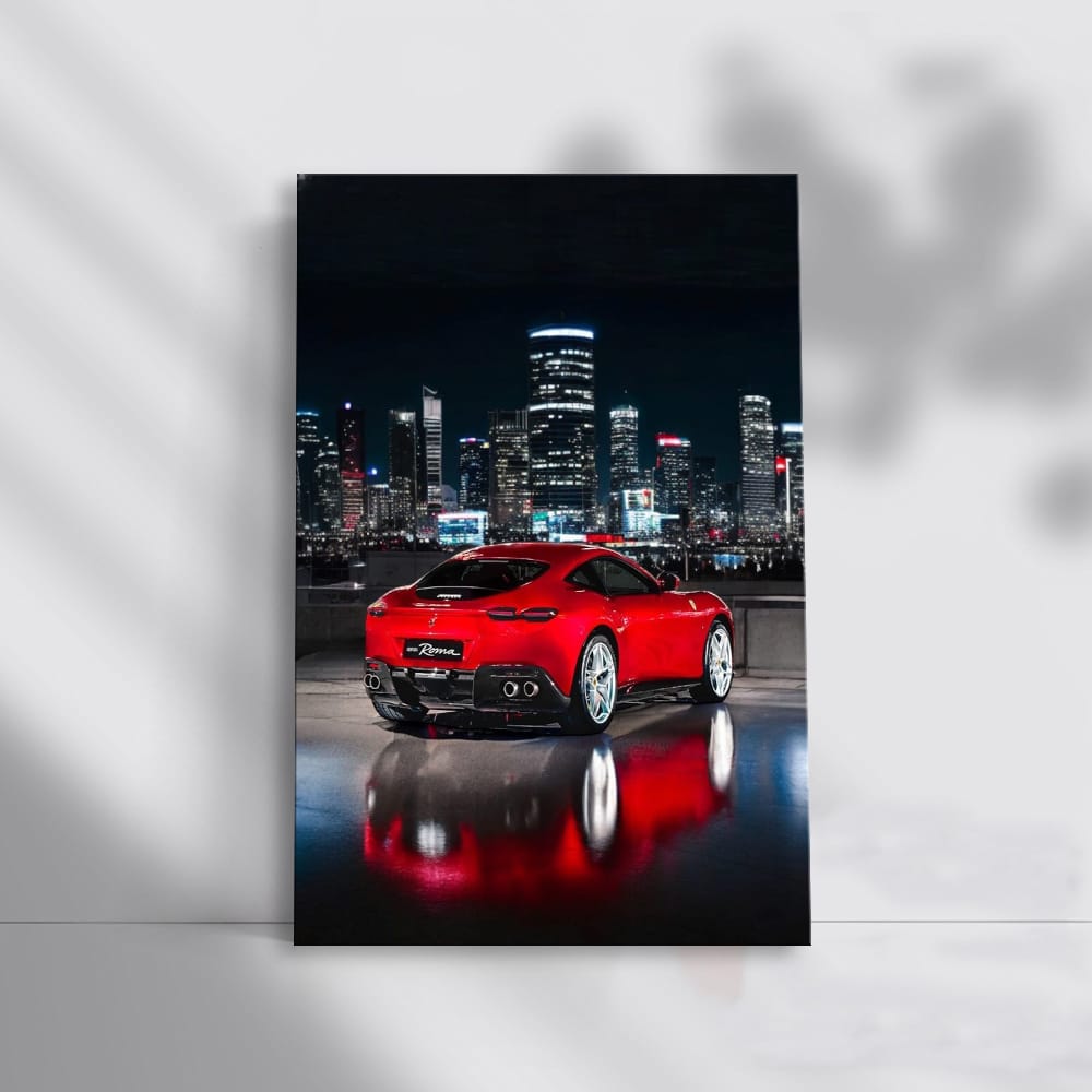 Ferrari Roma at Night - Elegance and Power Unleashed