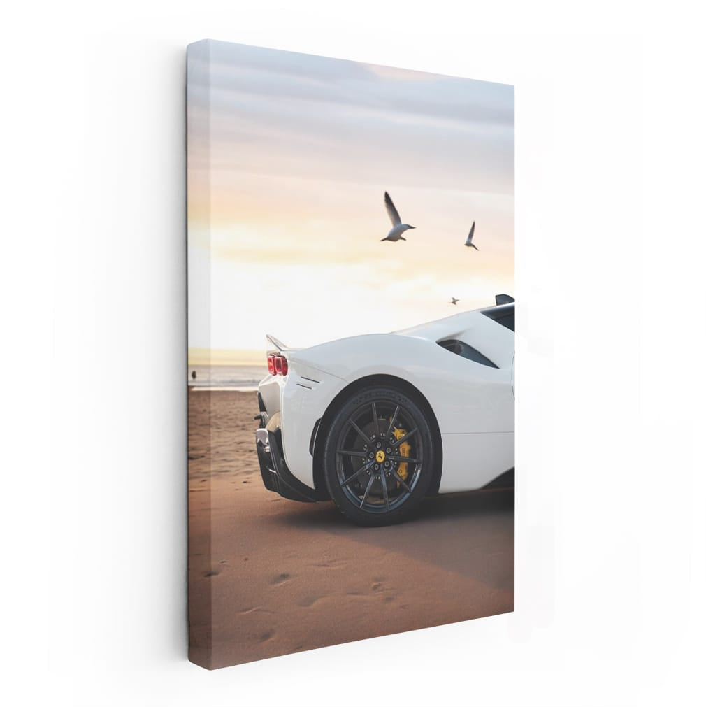 Ferrari SF90 Stradale Sunset Beach - Elegance and Power