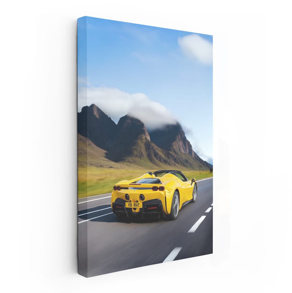 Ferrari in Majestic Mountains - Speed and Elegance