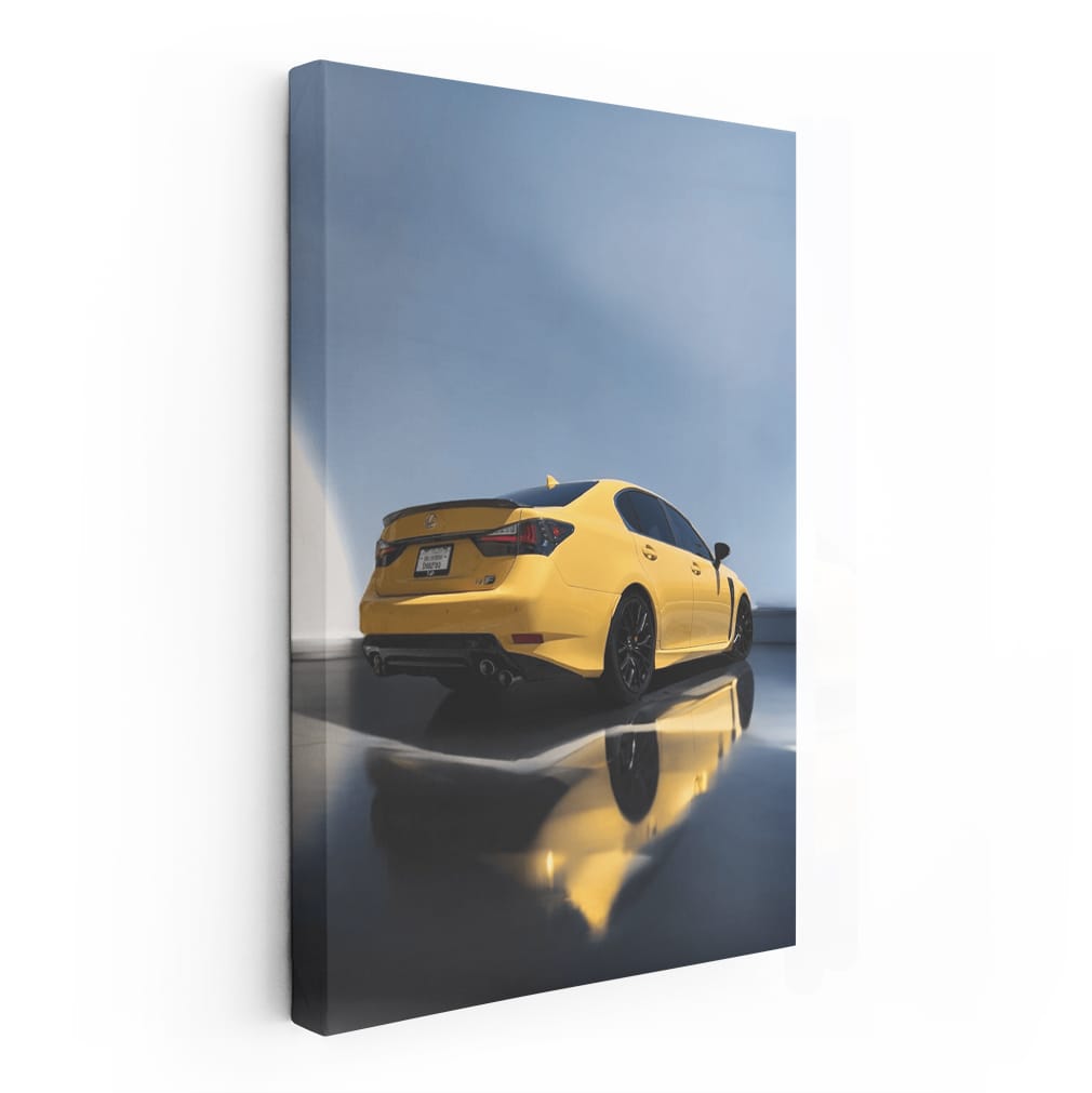 Lexus Yellow GS F Sparkles in Parking Lot - Bold Performance