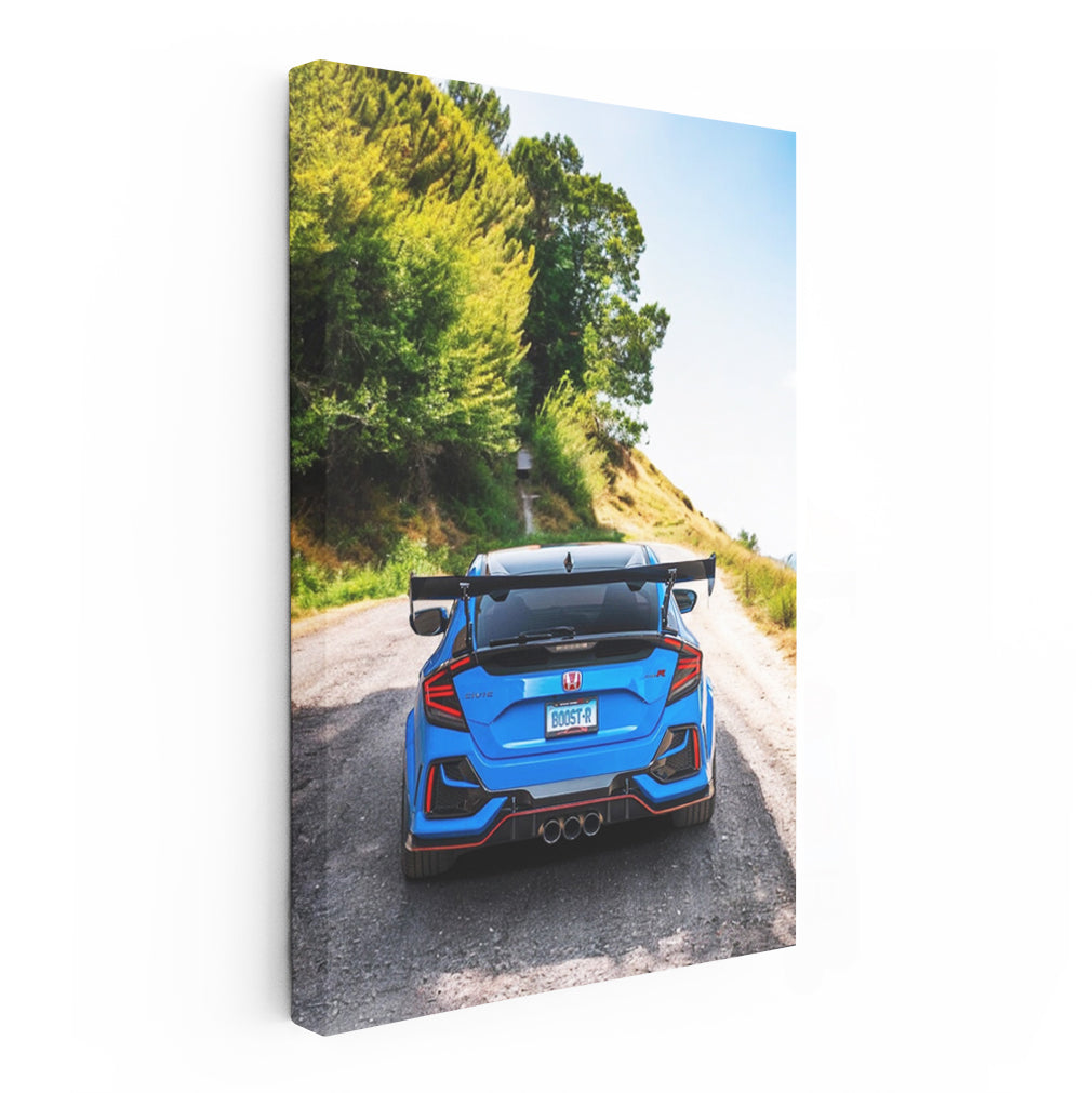 Honda Civic Blue in Wilderness - Reliable and Stylish Ride