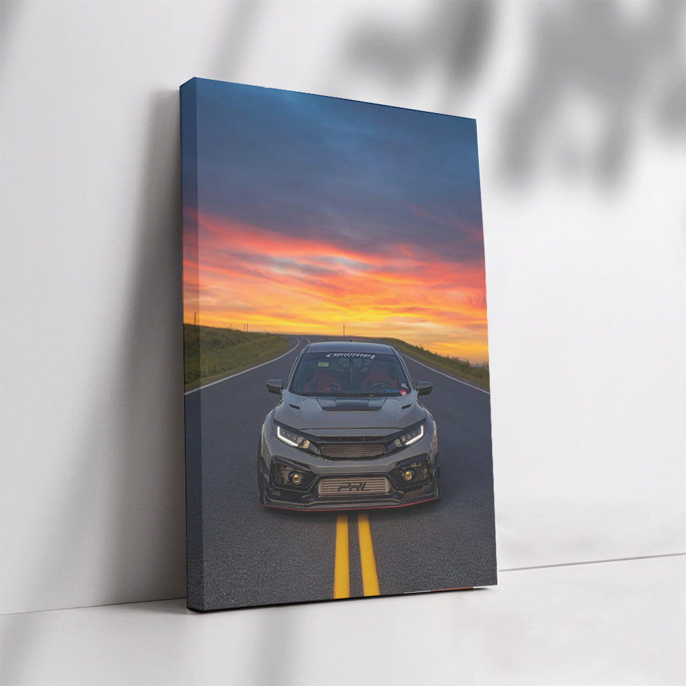 Sunset Grey Honda Civic - Sleek and Stylish Ride