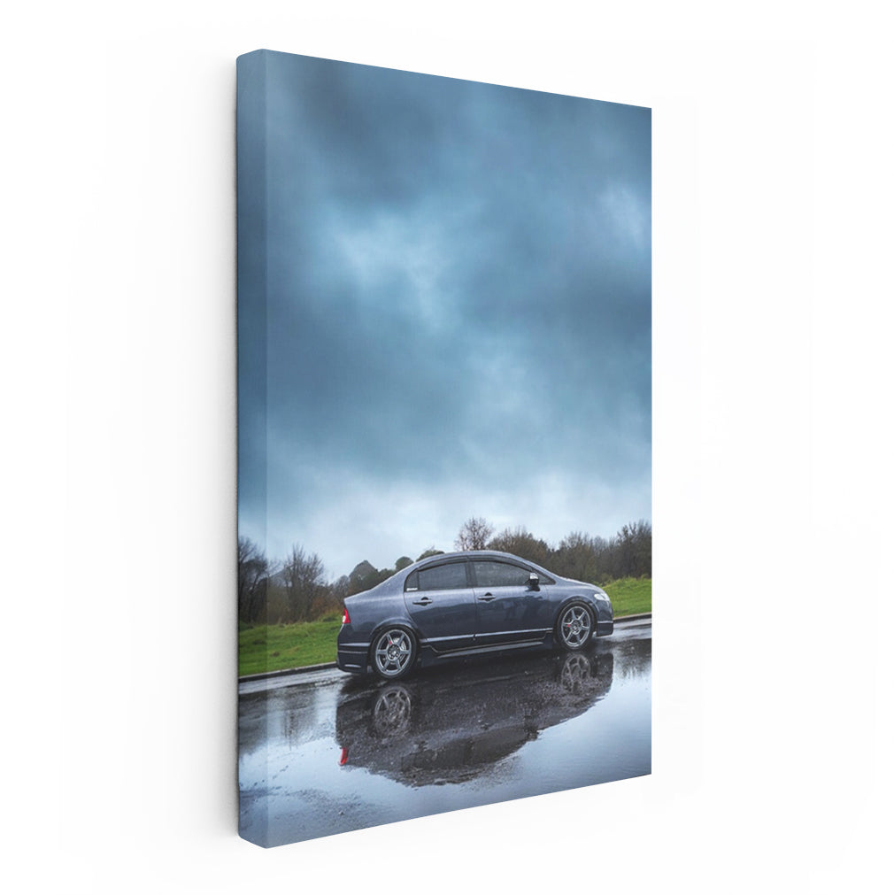 Honda Civic in Rain - Reliable and Stylish Ride