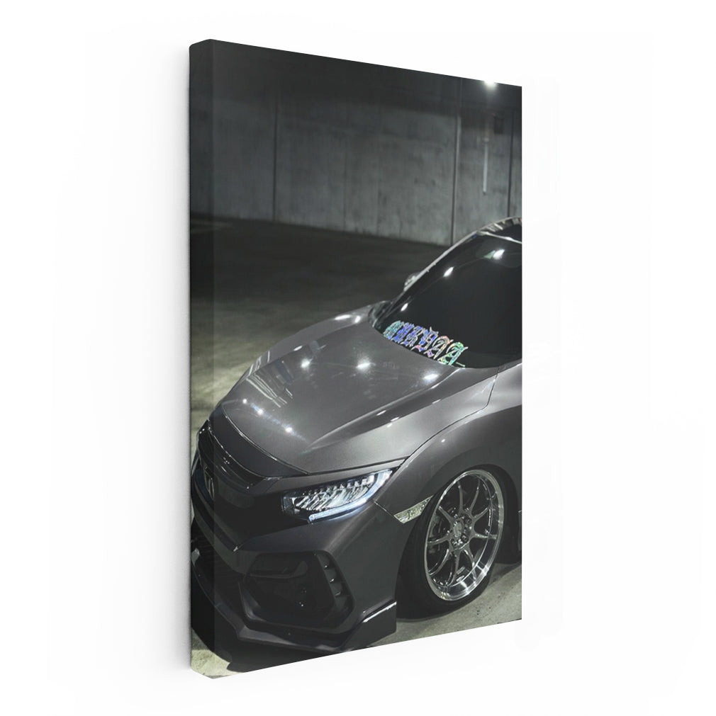 Silver Honda Civic in Parking - Sleek and Efficient Ride